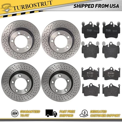Brembo Front Rear Brake Rotors Pads Kit fits Porsche Boxster Porsche 2009-2011 - Image 1 of 4