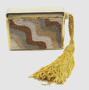 VINTAGE JUDITH LEIBER SWAROVSKI CRYSTAL ART DECO CLUTCH FROM THE ELAINE SHOPS - Picture 1 of 7