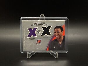 Shawn Marion 2002-03 SPX Winning Materials Shooting Shirt & Warmup Jersey Card