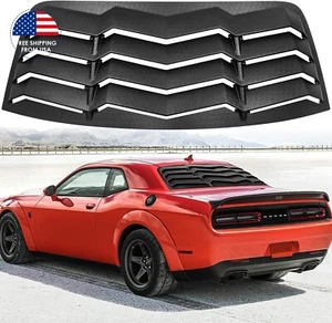 Rear Window Louver Sun Shade Scoop Cover for Dodge Challenger 2008-2023 - Picture 1 of 6