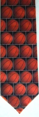 Ralph Marlin Hombre Seda Son Of Just Pelotas Baloncesto Cuello Corbata Naranja 3 7/8"x 56" Foto 1 de 3