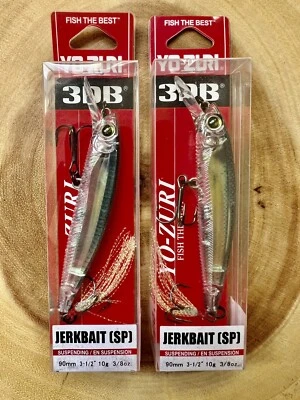 Yo-Zuri (Lote de 2) 3DR 90SP Suspensión Jerkbaits, Bajo, ¡Envío Gratis! ¡NUEVO CON ETIQUETAS! Foto 1 de 4