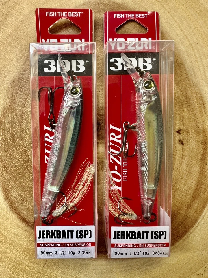 Yo-Zuri (Lot Of 2) 3DR 90SP Suspending Jerkbaits, Bass, Free Shipping! NWT! - Image 1 of 4