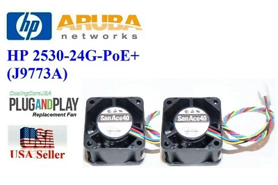 2x New Replacement Fans for Aruba HP 2530-24G-PoE+ (J9773A) - Image 1 of 4