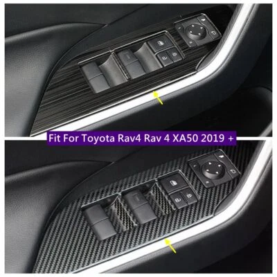 Door Armrest Window Lift Button Cover Trim For Toyota Rav4 Rav 4 XA50 2019- 2024 - Image 1 of 4