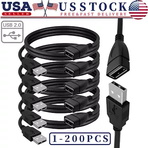LOTE de Cable de Extensión USB-USB de Alta Velocidad Adaptador USB 2.0 Cable Extensor Macho/Hembra - Imagen 1 de 8