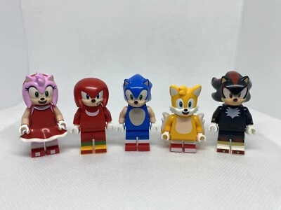 Lego Sonic The Hedgehog Minifigures Sonic Tails Knuckles Shadow Amy Rose New Lot - Image 1 of 4