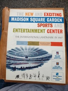 Vintage 1967 Madison Square Garden MSG Promo Brochure NY Knicks Rangers - Picture 1 of 3