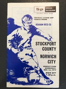 1.11.1972. Stockport County v Norwich City (League Cup 4th Round). - Picture 1 of 2