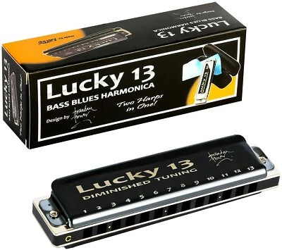 EASTTOP Lucky 13 Bass Plus Blues Harmonica 13 Holes Diatonic Harp Harmonica Gift - Image 1 of 4