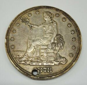 1878-S San Francisco Silver Trade Dollar AU Almost Uncirculated