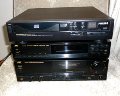 JVC Amplifier & Tuner plus Philips CD Player - Separates System - Faulty - Image 1 of 4