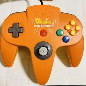 Nintendo 64 Controller Pikachu Pokemon Orange Yellow tested　From　Japan - Picture 1 of 6
