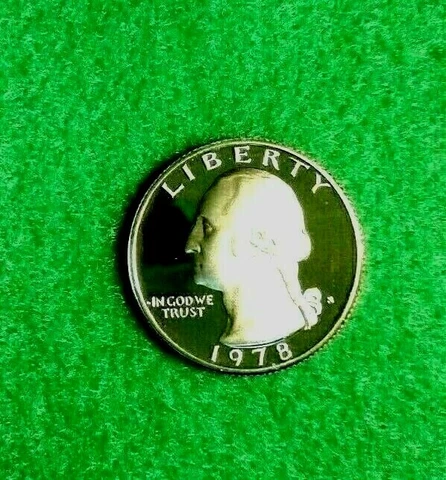 1978 - S  Washington  Quarter  Clad   Proof  Nice US Coin     Free  Shipping Cover