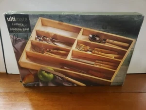 Pomerantz Wooden Ultimate Cutlery Tray Silverware Drawer Organizing 17 3/4 x 12" - Picture 1 of 4