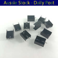 10pcs Black 10x15x20mm Triode Aluminium Heat Sink TO-220 TO220 Transistor