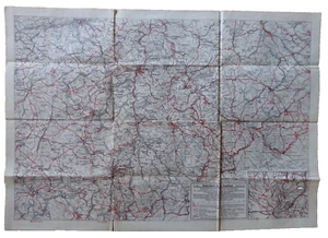 Wanderkarte für das Erzgebirge, Dr. Spohr um 1936, Zschopau, Sayda, Annaberg - Bild 1 von 3