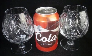 Pair of Royal Doulton Crystal GEORGIAN Balloon Brandy Glasses 4.5"h (signed) - Picture 1 of 3
