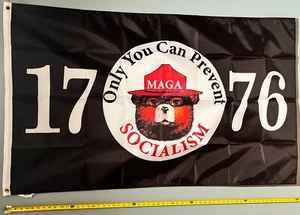 TRUMP FLAG FREE SHIP USA SELLER Desantis Prevent Socialism America USA Sign 3x5' - Picture 1 of 1
