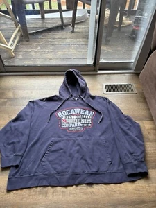 Rocawear Finest Quality Denim EST 1999 Long Sleeve Pullover Hoodie Size 5XB RARE - Picture 1 of 8