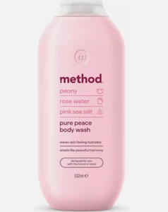 Method Pure Peace Duschgel, Pfingstrose, Rosenwasser, rosa Meersalz (2er Pack) - Bild 1 von 5