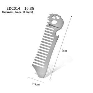 Sandblasted Thickened TC4 TITANIUM PRY Bar TOOL Ghost EDC bottle opener Comb - Picture 1 of 9