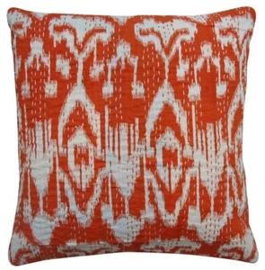 Funda de cojín de algodón con estampado Ikat India boho vintage sofá almohadas estuche decoración - Imagen 1 de 3