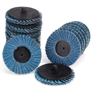 8pcs 2inch 40/60/120Grit Blue Sanding Flap Discs Torque Sand Disc set - Picture 1 of 7