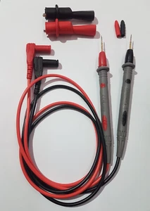 PUNTALI DI PRECISIONE TESTER CON SPINA BANANA E PINZETTE IN SILCONE 1000 V 20 A - Picture 1 of 2