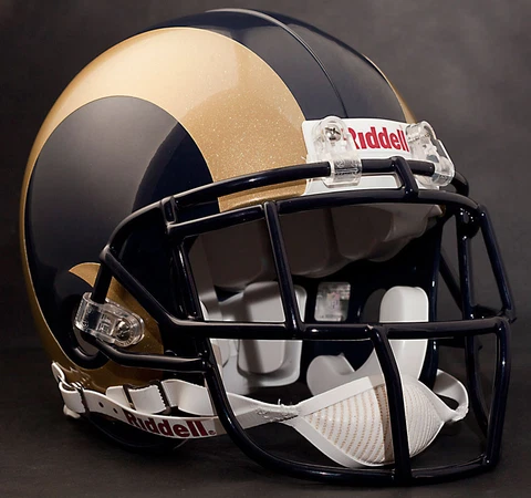 MARSHALL FAULK ST. LOUIS RAMS Schutt EGOP Football Helmet FACEMASK - NAVY BLUE Cover