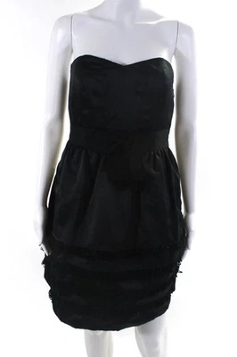 Mini Vestido para Mujer Phoebe Couture Sin Tirantes Lazo Borla Cierre de Cremallera Negro Talla 8 Foto 1 de 4