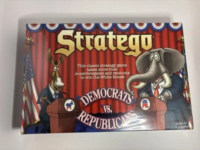 Stratego Democrats vs Republicans Board Game 2008 New Sealed Hasbro USAopoly - Image 1 of 4