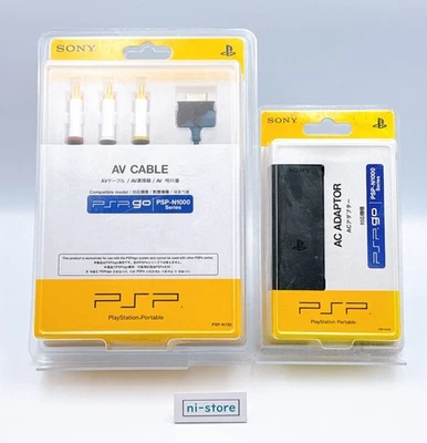 Genuine Sony PSP GO AV Cable PSP-N150 & AC Adapter PSP-N100 - New Sealed - Image 1 of 4