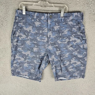 Johnnie-O Claymore Performance Golf Shorts Mens 32 Blue Camouflage Flat Front - Image 1 of 4