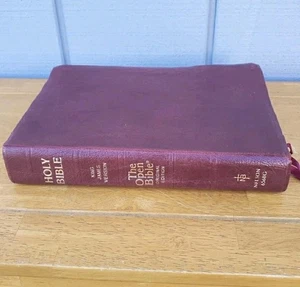 Holy Bible KJV 1975 The Open Bible Edition Nelson 656BG Genuine Leather Burgundy - Picture 1 of 16