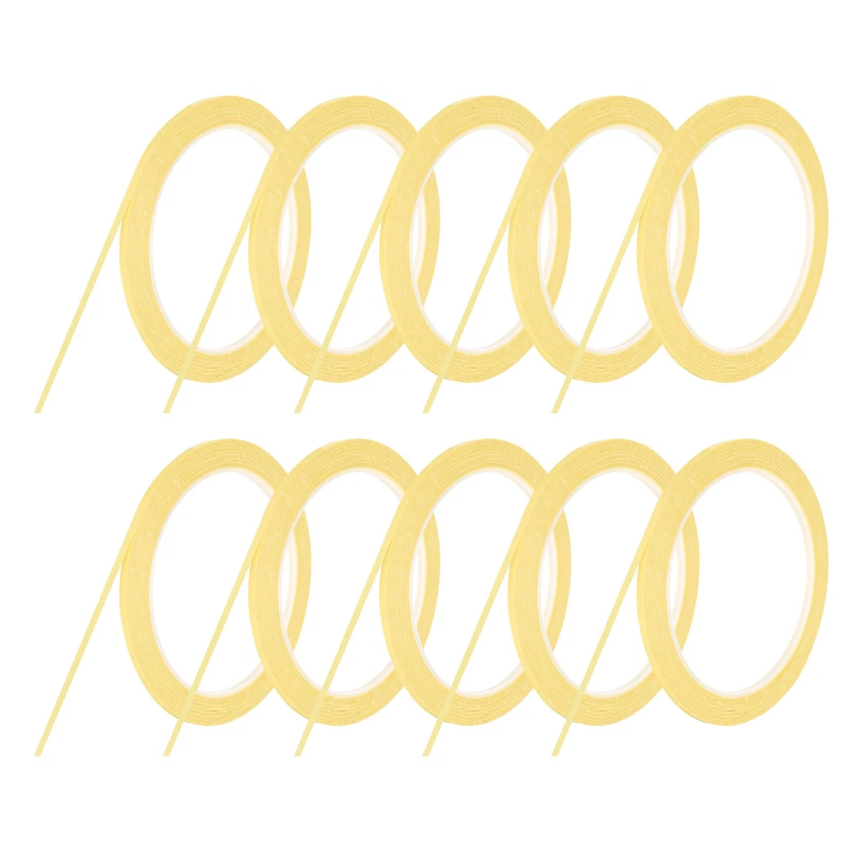 10 Rolls Whiteboard Tape Thin 3mm 54.7 Yard Thin Pinstripe Tape, Light Yellow Foto 1 de 4