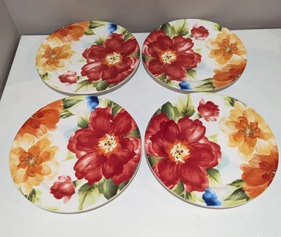 Juego de 4 platos de cena florales Pier 1 Imports Amelia 10 7/8" descontinuados 2017 Foto 1 de 2