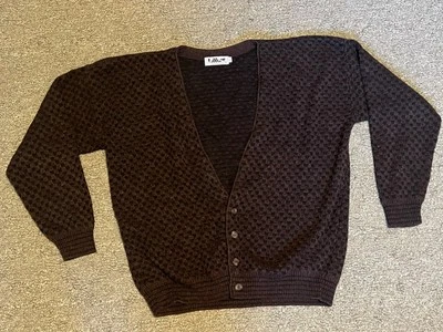 CÁRDIGAN DE COLECCIÓN LAVANE NEW YORK ALGODÓN 4 BOTONES ABUELO ESTILO COOGI ABSTRACTO TALLA LG Foto 1 de 4