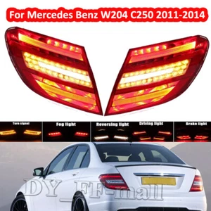 2× Für Mercedes Benz W204 2011-2014 LED Rückleuchten Rücklicht Bremsleuchte L+R - Picture 1 of 17
