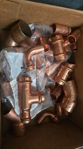 (LOT OF 60) COPPER FITTINGS Nibco , Viega misc - Picture 1 of 8
