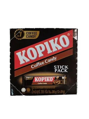 Kopiko Coffee Candy Stick Pack Original Sweet Coffee Hard Candy 12 pacotes de palitos - Imagem 1 de 4