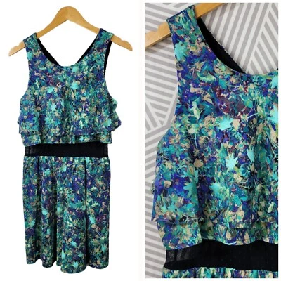 Princess Vera Wang Lace Dress Size 9 cocktail party Mini Event Ruffle Floral - Image 1 of 4