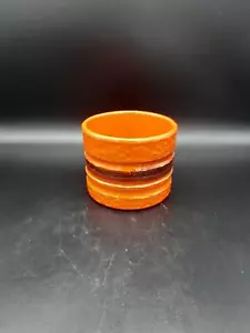 Vintage mid century modern orange pot planter - Picture 1 of 6