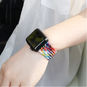 Braided Solo Strap for Apple Watch Band 38-40-41 mm or 42-44-45 mm - Photo 1 sur 4