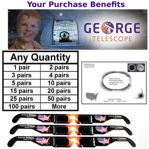 2017 Solar Eclipse Glasses - 2 day shipping option - Benefits charity - Picture 1 of 38