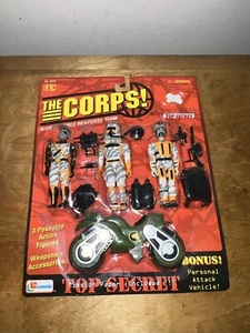 CORPS Lanard 1996 Toxic Waster Gasman Night Lazer NEW Carded 3.75” Figures RARE - Picture 1 of 7