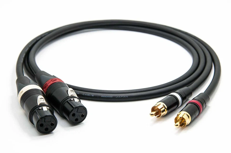 2.5 Foot-Mogami 2534 Quad Stereo Pair (L, R)|Neutrik Gold RCA to XLR Female - Image 1 of 3