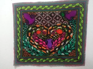 Shipibo embroidery scarf cloth 342 - Picture 1 of 3