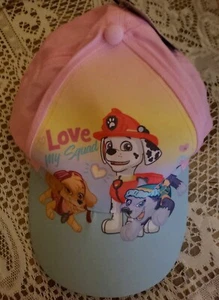 Toddler Girls NIckelodeon Pink Blue Sparkle Love my Squad Hat Ball Cap  - Picture 1 of 3