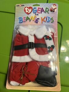 Ty Gear For Beanie Kids SANTA Clothes Outfit VINTAGE NEW in PACKAGE